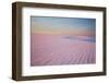 Sunset and Patterns in Snow Covered Wheat Fields-Terry Eggers-Framed Photographic Print