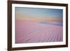 Sunset and Patterns in Snow Covered Wheat Fields-Terry Eggers-Framed Photographic Print