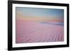 Sunset and Patterns in Snow Covered Wheat Fields-Terry Eggers-Framed Photographic Print