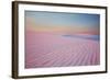 Sunset and Patterns in Snow Covered Wheat Fields-Terry Eggers-Framed Photographic Print