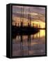 Sunset and Sailboat Masts at Public Marina, Bellingham, Washington, USA-Merrill Images-Framed Stretched Canvas