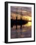 Sunset and Sailboat Masts at Public Marina, Bellingham, Washington, USA-Merrill Images-Framed Photographic Print