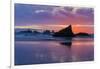 Sunset and sea stacks, Bandon, Oregon-Darrell Gulin-Framed Photographic Print