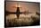 Sunset and Silhouetted Windmills Reflected in the Canals Kinderdijk-Darrell Gulin-Framed Stretched Canvas