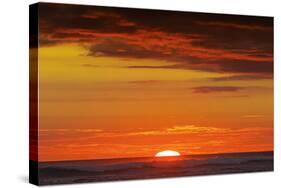 Sunset and Sunlit Clouds over Playa Guiones Surf Beach-Rob Francis-Stretched Canvas