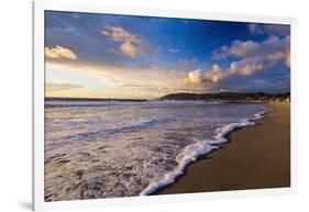 Sunset and surf, Ventura, California, USA-Russ Bishop-Framed Photographic Print