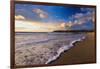 Sunset and surf, Ventura, California, USA-Russ Bishop-Framed Photographic Print