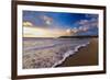 Sunset and surf, Ventura, California, USA-Russ Bishop-Framed Photographic Print