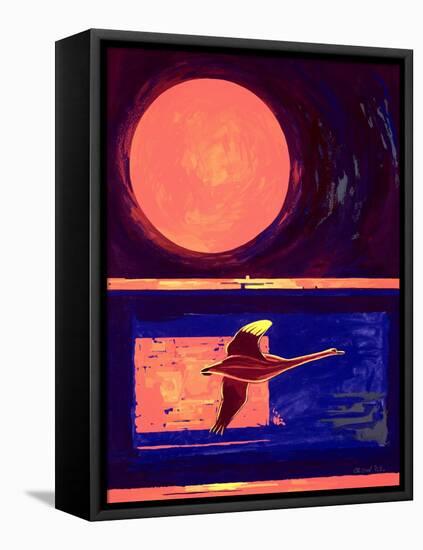 Sunset and Swan, 2003-Derek Crow-Framed Stretched Canvas