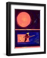 Sunset and Swan, 2003-Derek Crow-Framed Giclee Print