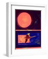 Sunset and Swan, 2003-Derek Crow-Framed Giclee Print