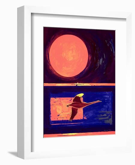 Sunset and Swan, 2003-Derek Crow-Framed Giclee Print