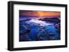 Sunset and Tide Pool Above the Pacific, Kailua-Kona, Hawaii-Russ Bishop-Framed Photographic Print