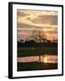 Sunset and Waterhole, Hwange National Park, Zimbabwe, Africa-Sergio Pitamitz-Framed Photographic Print