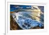 Sunset and Waves at Sunset Cliffs in San Diego, Ca-Andrew Shoemaker-Framed Photographic Print