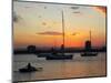 Sunset and Yachts, The Broadwater, Gold Coast, Queensland, Australia-David Wall-Mounted Photographic Print