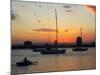 Sunset and Yachts, The Broadwater, Gold Coast, Queensland, Australia-David Wall-Mounted Photographic Print