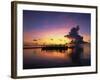 Sunset, Ari Atoll, White Sands Island and Resort-Angelo Cavalli-Framed Photographic Print