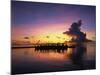 Sunset, Ari Atoll, White Sands Island and Resort-Angelo Cavalli-Mounted Photographic Print