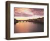 Sunset, Arno River, Tuscany, Italy-Walter Bibikow-Framed Photographic Print