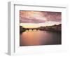 Sunset, Arno River, Tuscany, Italy-Walter Bibikow-Framed Photographic Print