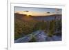 Sunset as seen from Dome Rock in New Hampshire's White Mountain National Forest.-Jerry & Marcy Monkman-Framed Photographic Print