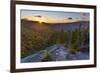 Sunset as seen from Dome Rock in New Hampshire's White Mountain National Forest.-Jerry & Marcy Monkman-Framed Photographic Print