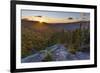 Sunset as seen from Dome Rock in New Hampshire's White Mountain National Forest.-Jerry & Marcy Monkman-Framed Photographic Print