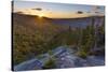 Sunset as seen from Dome Rock in New Hampshire's White Mountain National Forest.-Jerry & Marcy Monkman-Stretched Canvas