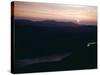 Sunset as Seen from Top of Mount Helvellyn in the Lake District, Cumbria-null-Stretched Canvas