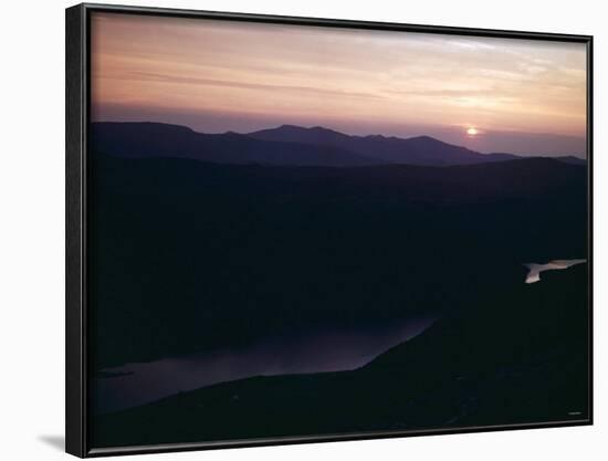 Sunset as Seen from Top of Mount Helvellyn in the Lake District, Cumbria-null-Framed Photographic Print