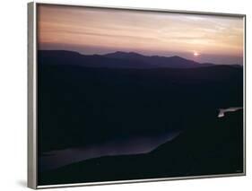 Sunset as Seen from Top of Mount Helvellyn in the Lake District, Cumbria-null-Framed Photographic Print