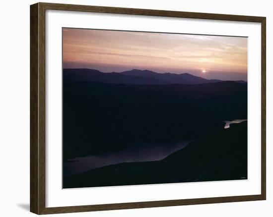 Sunset as Seen from Top of Mount Helvellyn in the Lake District, Cumbria-null-Framed Photographic Print