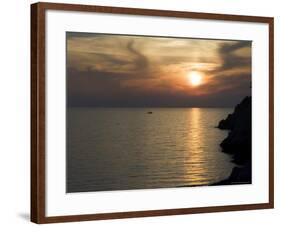 Sunset, Assos, Kefalonia (Cephalonia), Ionian Islands, Greece-R H Productions-Framed Photographic Print