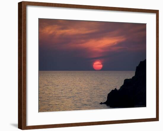 Sunset, Assos, Kefalonia (Cephalonia), Ionian Islands, Greece-R H Productions-Framed Photographic Print