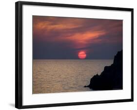 Sunset, Assos, Kefalonia (Cephalonia), Ionian Islands, Greece-R H Productions-Framed Photographic Print