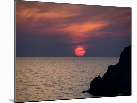 Sunset, Assos, Kefalonia (Cephalonia), Ionian Islands, Greece-R H Productions-Mounted Photographic Print