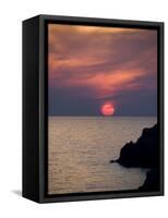 Sunset, Assos, Kefalonia (Cephalonia), Ionian Islands, Greece-R H Productions-Framed Stretched Canvas