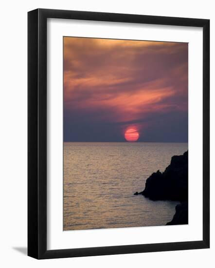 Sunset, Assos, Kefalonia (Cephalonia), Ionian Islands, Greece-R H Productions-Framed Photographic Print