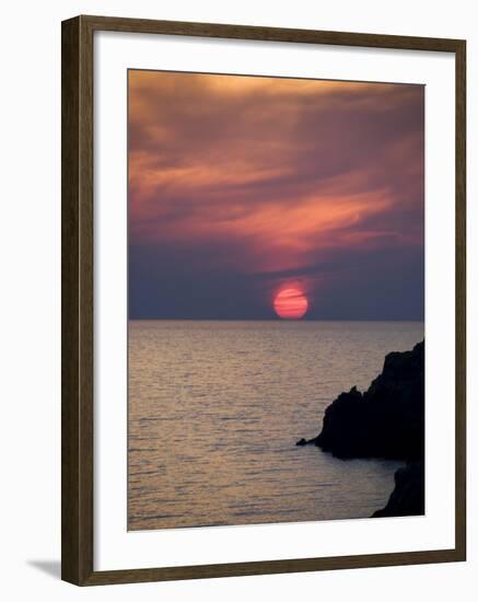 Sunset, Assos, Kefalonia (Cephalonia), Ionian Islands, Greece-R H Productions-Framed Photographic Print