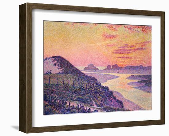 Sunset at Ambleteuse, Pas-De-Calais, 1899-Théo van Rysselberghe-Framed Giclee Print