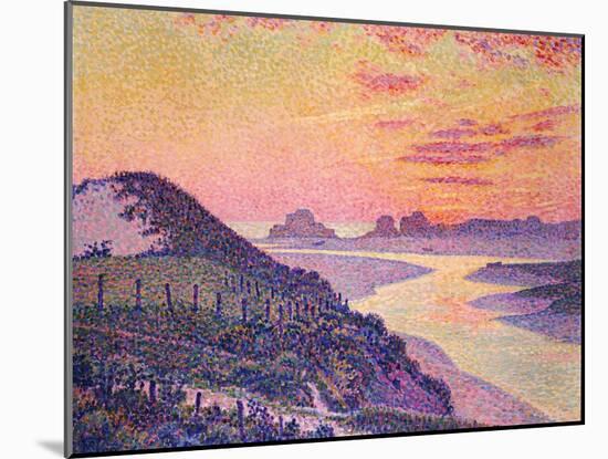 Sunset at Ambleteuse, Pas-De-Calais, 1899-Théo van Rysselberghe-Mounted Giclee Print