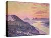 Sunset at Ambleteuse, Pas De Calais-Théo van Rysselberghe-Stretched Canvas