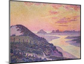 Sunset at Ambleteuse, Pas De Calais-Théo van Rysselberghe-Mounted Giclee Print