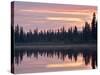 Sunset at an Unnamed Lake Near Salmo Lake, Alaska Highway, Yukon Territory, Canada, North America-James Hager-Stretched Canvas