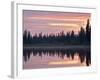 Sunset at an Unnamed Lake Near Salmo Lake, Alaska Highway, Yukon Territory, Canada, North America-James Hager-Framed Photographic Print