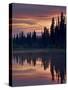 Sunset at An Unnamed Lake Near Salmo Lake, Alaska Highway, Yukon Territory, Canada, North America-James Hager-Stretched Canvas