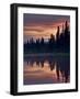 Sunset at An Unnamed Lake Near Salmo Lake, Alaska Highway, Yukon Territory, Canada, North America-James Hager-Framed Photographic Print