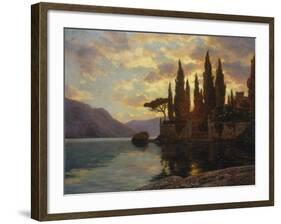 Sunset at an Upper Italian Lake, 1929-Iwan Choultse-Framed Giclee Print