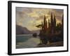 Sunset at an Upper Italian Lake, 1929-Iwan Choultse-Framed Giclee Print